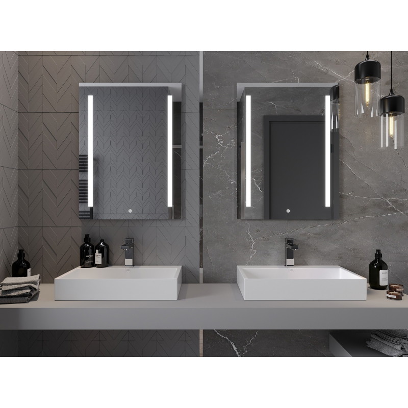 Mexen Remi kúpeľňové zrkadlo s osvetlením 60 x 80 cm, LED 6000K, antizahmlievanie - 9804-060-080-611-00
