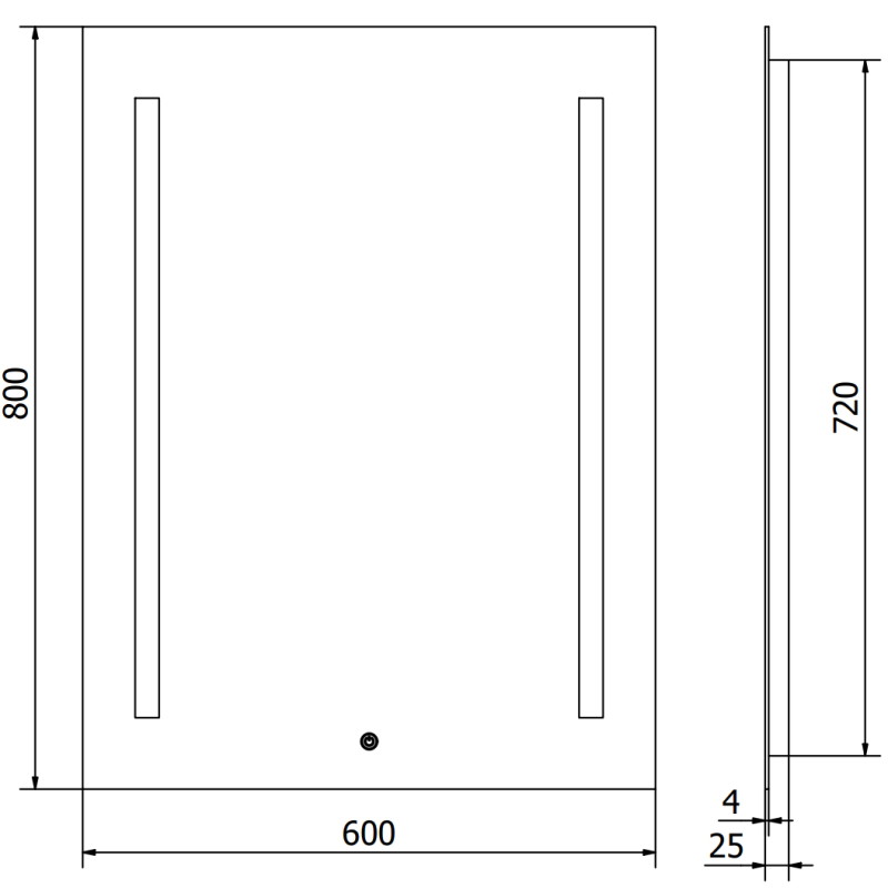 Mexen Remi kúpeľňové zrkadlo s osvetlením 60 x 80 cm, LED 6000K, antizahmlievanie - 9804-060-080-611-00