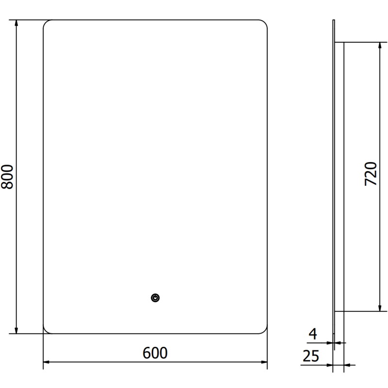 Mexen Sun kúpeľňové zrkadlo s podsvietením 60 x 80 cm, LED 6000K, proti hmle - 9807-060-080-611-00