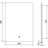 Mexen Sun kúpeľňové zrkadlo podsvietené 60 x 80 cm, LED 6000K, proti zahmlievaniu - 9807-060-080-611-00