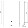 Mexen Sun kúpeľňové zrkadlo s podsvietením 50 x 70 cm, LED 6000K, ochrana proti zahmleniu - 9807-050-070-611-00