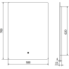 Mexen Sun osvetlené kúpeľňové zrkadlo 50 x 70 cm, LED 6000K, proti zahmlievaniu - 9807-050-070-611-00