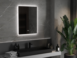 Mexen Sun kúpeľňové zrkadlo s podsvietením 60 x 80 cm, LED 6000K, proti hmle - 9807-060-080-611-00