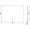 Mexen Sun kúpeľňové zrkadlo s podsvietením 80 x 60 cm, LED 6000K, ochrana proti zahmleniu - 9807-080-060-611-00