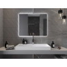 Mexen Sun podsvietené kúpeľňové zrkadlo 100 x 80 cm, LED 6000K, oparubránie - 9807-100-080-611-00