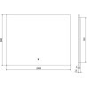 Mexen Sun kúpeľňové zrkadlo s podsvietením 100 x 80 cm, LED 6000K, ochrana proti zahmleniu - 9807-100-080-611-00