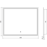 Mexen Taco kúpeľňové zrkadlo s podsvietením 100 x 80 cm, LED 6000K, ochrana proti zahmleniu - 9805-100-080-611-00
