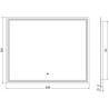 Mexen Taco kúpeľňové zrkadlo s podsvietením 100 x 80 cm, LED 6000K, proti zahmlievaniu - 9805-100-080-611-00