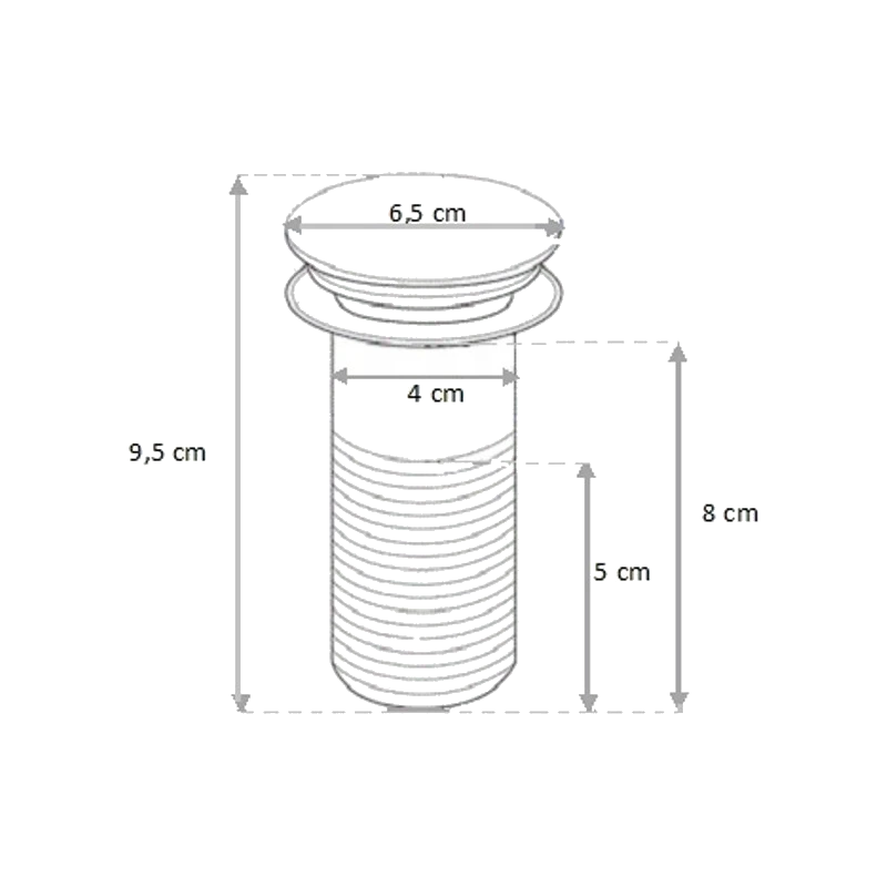 Mexen klik-klak zátka okrúhla, modrá keramická matná - 79910-49