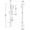 Mexen Sabre DF05 sprchový set, biely - 72104DF05-20