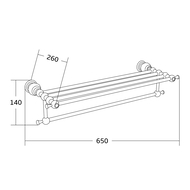 Mexen Estela polica na uterák, chróm - 7011520-00