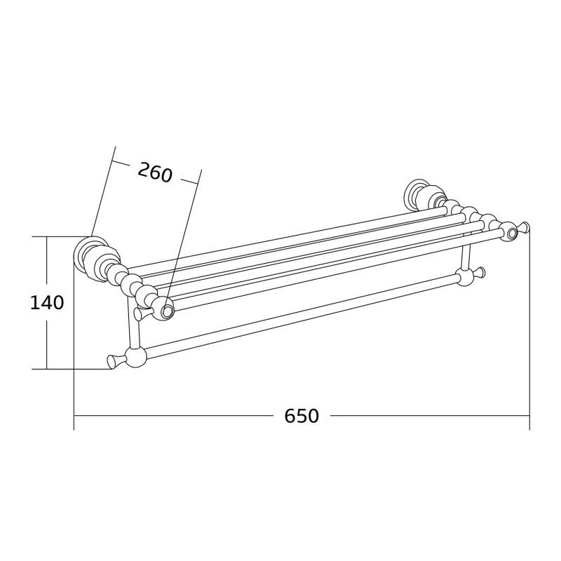 Mexen Estela polica na uteráky, ružové zlato - 7011520-60