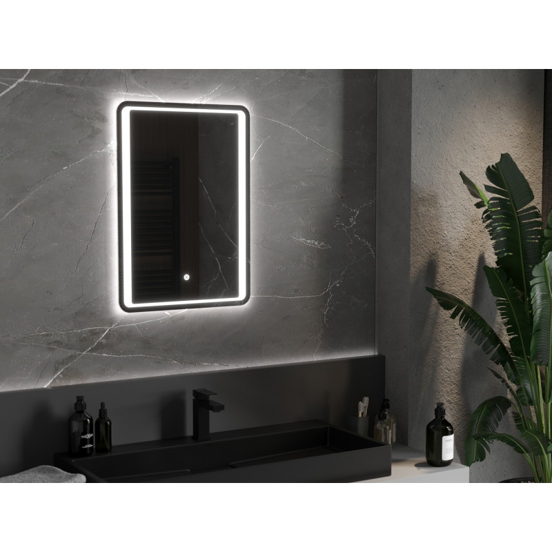 Mexen Zusa Kúpeľňové zrkadlo s podsvietením 50 x 70 cm, LED 6000K, proti zahmlievaniu - 9808-050-070-611-00
