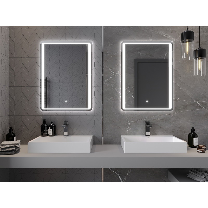 Mexen Zusa osvetlené kúpeľňové zrkadlo 60 x 80 cm, LED 6000K, proti hmle - 9808-060-080-611-00