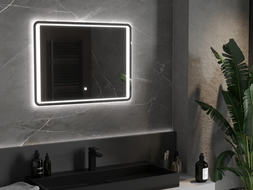 Mexen Zusa osvetlené kúpeľňové zrkadlo 80 x 60 cm, LED 6000K, protipara - 9808-080-060-611-00