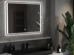 Mexen Zusa kúpeľňové zrkadlo s podsvietením 100 x 80 cm, LED 6000K, ochrana proti zahmleniu - 9808-100-080-611-00