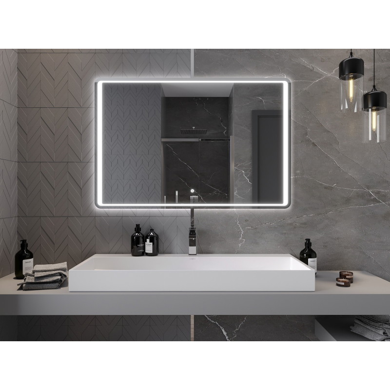 Mexen Zusa osvetlené zrkadlo do kúpeľne 120 x 80 cm, LED 6000K, protihmla - 9808-120-080-611-00