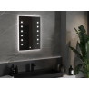 Mexen Ner zrkadlo do kúpeľne s podsvietením 50 x 70 cm, LED 6000K, proti zahmlievaniu - 9809-050-070-611-00