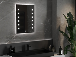 Mexen Ner kúpeľňové zrkadlo s podsvietením 50 x 70 cm, LED 6000K, antivlhkosť - 9809-050-070-611-00