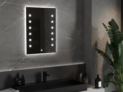 Mexen Ner zrkadlo do kúpeľne s podsvietením 50 x 70 cm, LED 6000K, proti zahmlievaniu - 9809-050-070-611-00