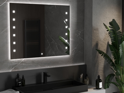 Mexen Ner osvetlené kúpeľňové zrkadlo 100 x 80 cm, LED 6000K, proti zahmlievaniu - 9809-100-080-611-00