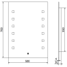 Mexen Ner zrkadlo do kúpeľne s podsvietením 50 x 70 cm, LED 6000K, proti zahmlievaniu - 9809-050-070-611-00
