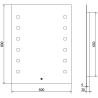 Mexen Ner kúpeľňové zrkadlo s podsvietením 60 x 80 cm, LED 6000K, ochrana proti zahmleniu - 9809-060-080-611-00