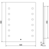Mexen Ner kúpeľňové zrkadlo s podsvietením 60 x 80 cm, LED 6000K, proti zahmlievaniu - 9809-060-080-611-00