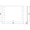 Mexen Ner kúpeľňové podsvietené zrkadlo 80 x 60 cm, LED 6000K, proti zahmlievaniu - 9809-080-060-611-00