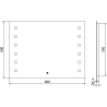 Mexen Ner osvetlené kúpeľňové zrkadlo 80 x 60 cm, LED 6000K, proti zahmlievaniu - 9809-080-060-611-00