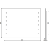 Mexen Ner osvetlené kúpeľňové zrkadlo 100 x 80 cm, LED 6000K, proti zahmlievaniu - 9809-100-080-611-00