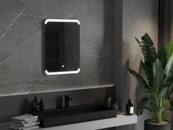 Mexen Nida podsvietené kúpeľňové zrkadlo 50 x 70 cm, LED 6000K, proti zahmlievaniu - 9806-050-070-611-00