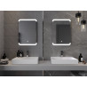 Mexen Nida podsvietené kúpeľňové zrkadlo 50 x 70 cm, LED 6000K, proti zahmlievaniu - 9806-050-070-611-00