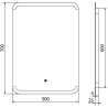 Mexen Nida kúpeľňové zrkadlo s podsvietením 50 x 70 cm, LED 6000K, proti paru - 9806-050-070-611-00