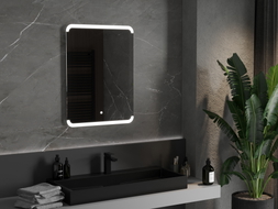Mexen Nida podsvietené kúpeľňové zrkadlo 60 x 80 cm, LED 6000K, proti zahmlievaniu - 9806-060-080-611-00