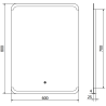 Mexen Nida kúpeľňové zrkadlo s podsvietením 60 x 80 cm, LED 6000K, ochrana proti zahmleniu - 9806-060-080-611-00