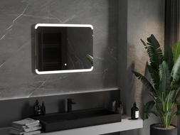 Mexen Nida kúpeľňové zrkadlo s podsvietením 80 x 60 cm, LED 6000K, ochrana proti zahmleniu - 9806-080-060-611-00