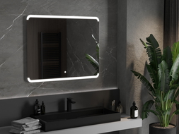 Mexen Nida kúpeľňové zrkadlo s podsvietením 100 x 80 cm, LED 6000K, ochrana proti zahmleniu - 9806-100-080-611-00