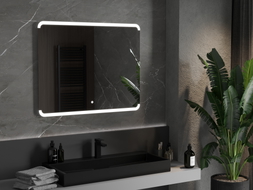 Mexen Nida osvetlené kúpeľňové zrkadlo 100 x 80 cm, LED 6000K, proti zahmlievaniu - 9806-100-080-611-00