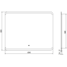 Mexen Nida kúpeľňové zrkadlo podsvietené 100 x 80 cm, LED 6000K, anti-para - 9806-100-080-611-00