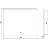 Mexen Nida kúpeľňové zrkadlo s podsvietením 100 x 80 cm, LED 6000K, ochrana proti zahmleniu - 9806-100-080-611-00