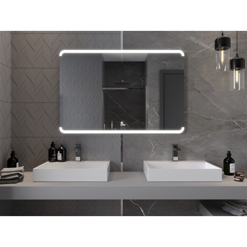 Mexen Nida podsvietené kúpeľňové zrkadlo 120 x 80 cm, LED 6000K, proti hmle - 9806-120-080-611-00