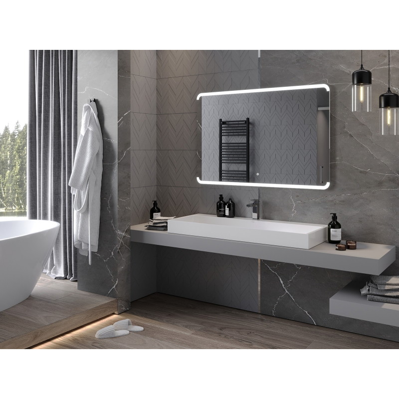 Mexen Nida kúpeľňové zrkadlo podsvietené 120 x 80 cm, LED 6000K, antipára - 9806-120-080-611-00