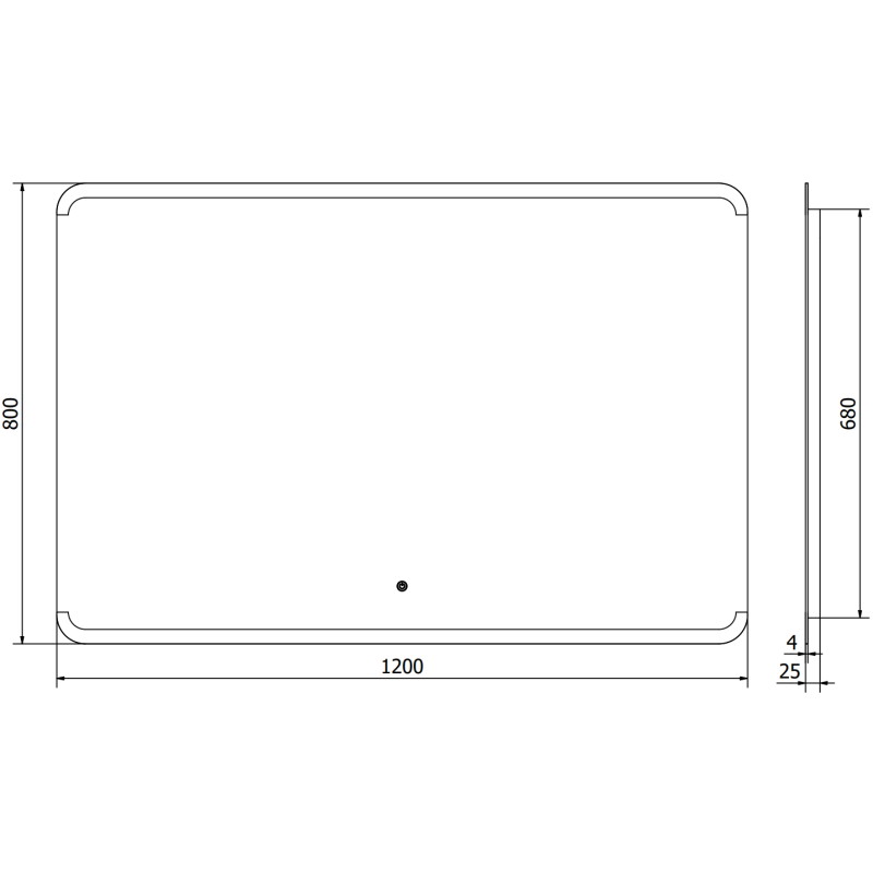 Mexen Nida kúpeľňové zrkadlo podsvietené 120 x 80 cm, LED 6000K, antipára - 9806-120-080-611-00