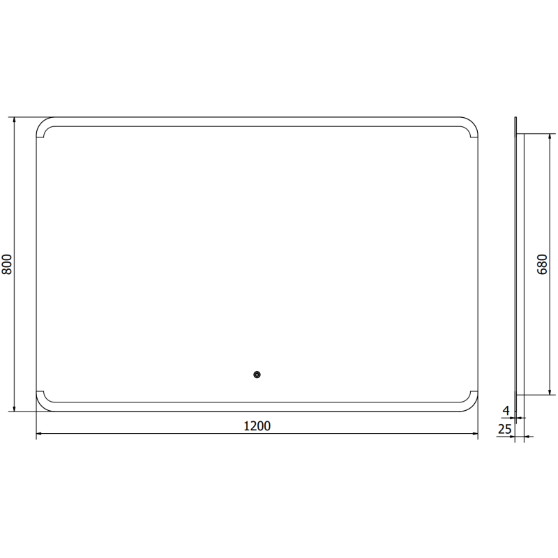 Mexen Nida podsvietené kúpeľňové zrkadlo 120 x 80 cm, LED 6000K, anti-pára - 9806-120-080-611-00