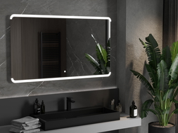 Mexen Nida kúpeľňové zrkadlo s podsvietením 140 x 80 cm, LED 6000K, ochrana proti zahmleniu - 9806-140-080-611-00