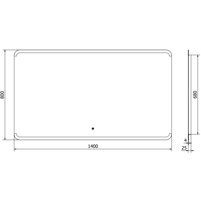 Mexen Nida osvetlené kúpeľňové zrkadlo 140 x 80 cm, LED 6000K, proti zahmlievaniu - 9806-140-080-611-00