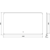 Mexen Nida kúpeľňové zrkadlo s podsvietením 140 x 80 cm, LED 6000K, ochrana proti zahmleniu - 9806-140-080-611-00