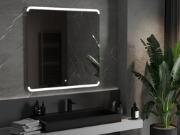 Mexen Nida kúpeľňové zrkadlo s podsvietením 100 x 100 cm, LED 6000K, proti oparu - 9806-100-100-611-00