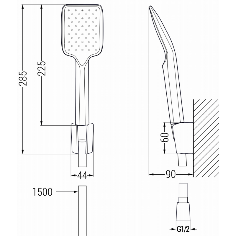 Mexen Sabre R62 sada na vaňu, chróm - 72103R62-00